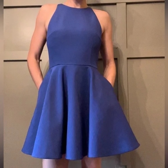 Keepsake the Label Fit & Flare Mini Dress W/ Pockets Cobalt Blue Size Small - Picture 13 of 13